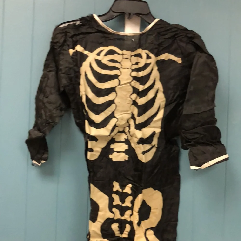 Vintage Ben Cooper Inc Spotlite Skeleton Halloween 2 kids Costume in box oddity‎